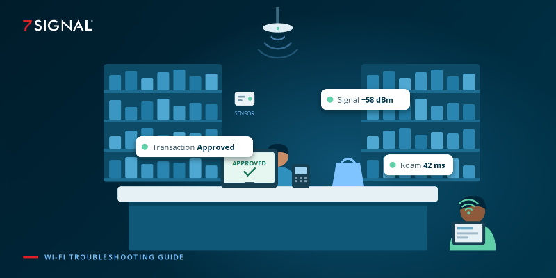 Wi-Fi troubleshooting guide header: How to Solve Wi-Fi Issues for Retail POS Systems — Checkout, Mobile POS & Store Devices